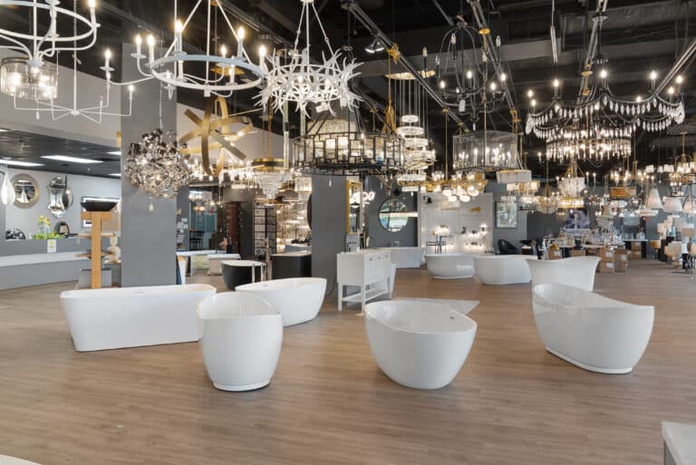 The interior of J&B Supply showroom in Arkansas and Oklahoma.