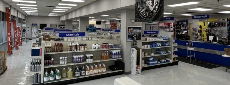 The interior of J&B Supply showroom in Arkansas and Oklahoma.